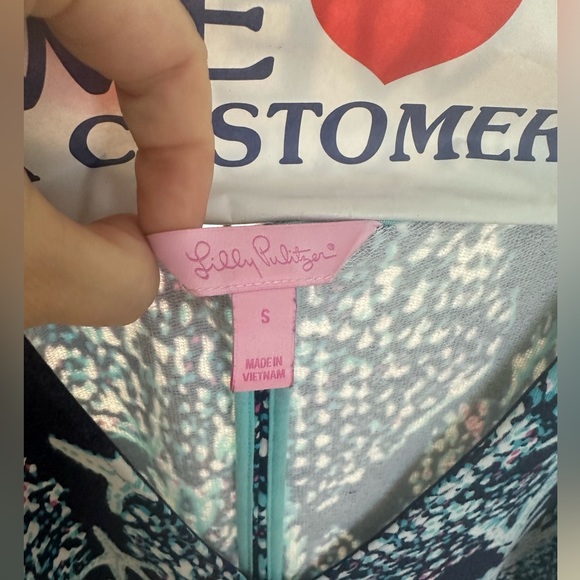 Lilly Pulitzer Clark V Neck French Terry Good Reef Dress - Picture 4 of 4